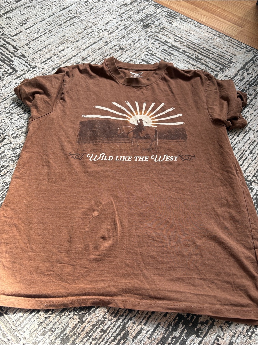 NFINITY Brown Graphic 'Wild Like the West' Tee